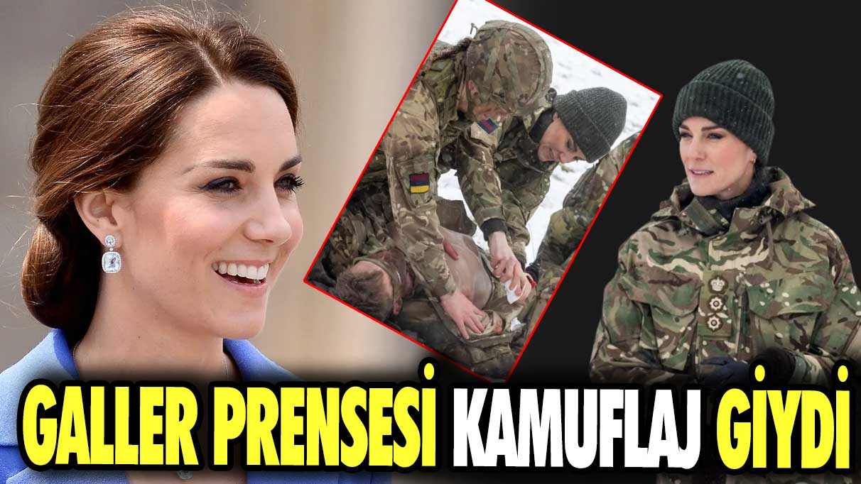 Galler Prensesi kamuflaj giydi