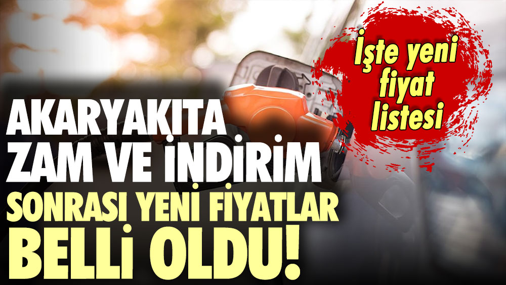 Benzin ve motorinde güncel fiyatlar belli oldu