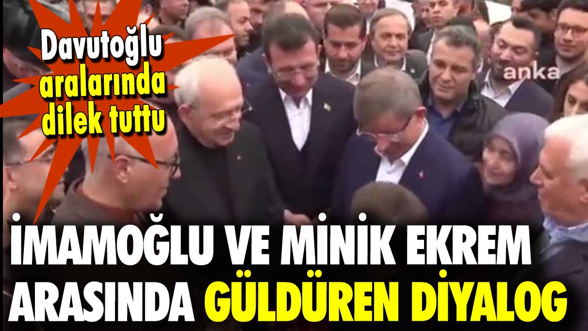 Davutoğlu aralarında dilek tuttu: İmamoğlu ve minik Ekrem arasında güldüren diyalog!