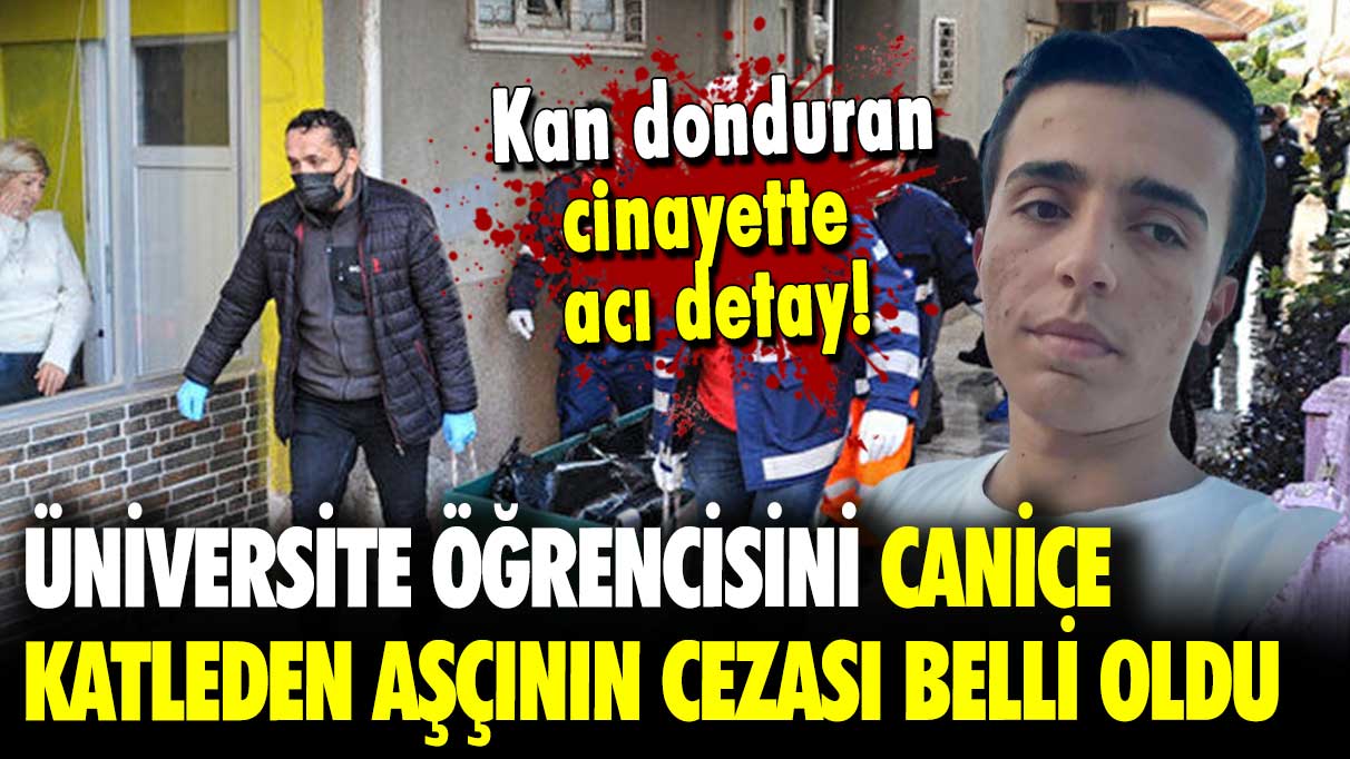 Kan donduran cinayette acı detay: Üniversite öğrencisini canice katleden aşçının cezası belli oldu