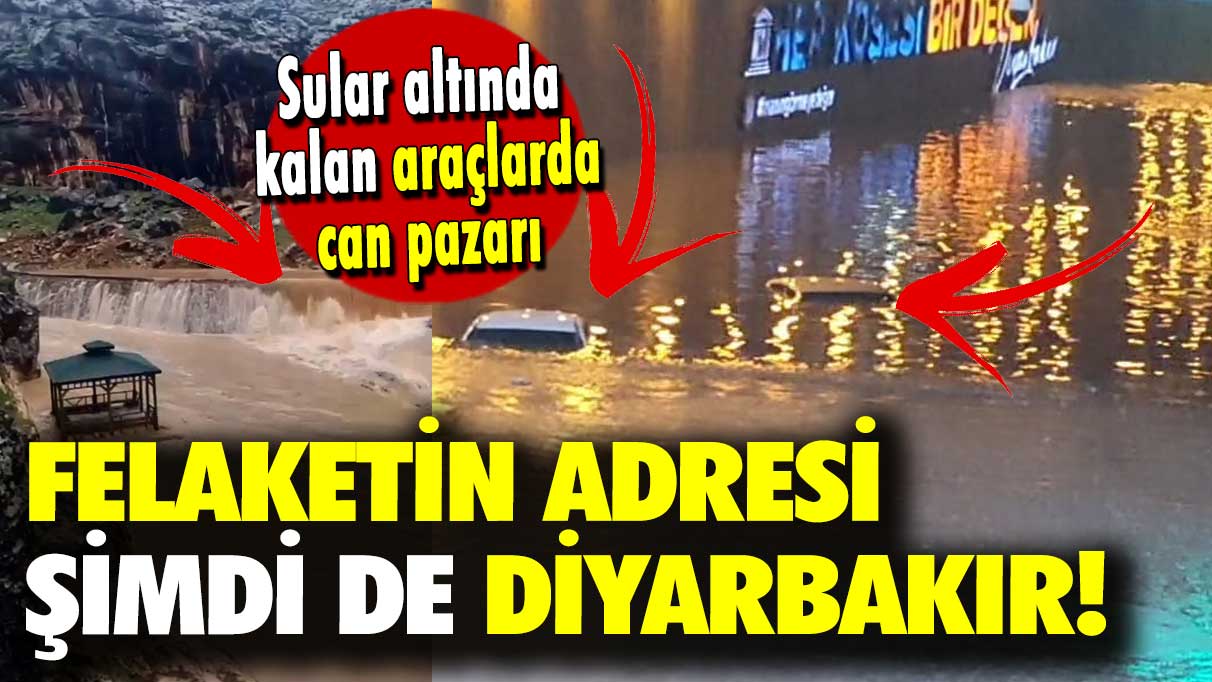 Felaketin adresi şimdi de Diyarbakır: Sular altında kalan araçlarda can pazarı!