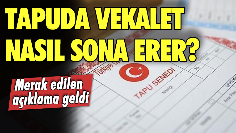 Tapuda vekalet nasıl sona erer? Merak edilen açıklama geldi