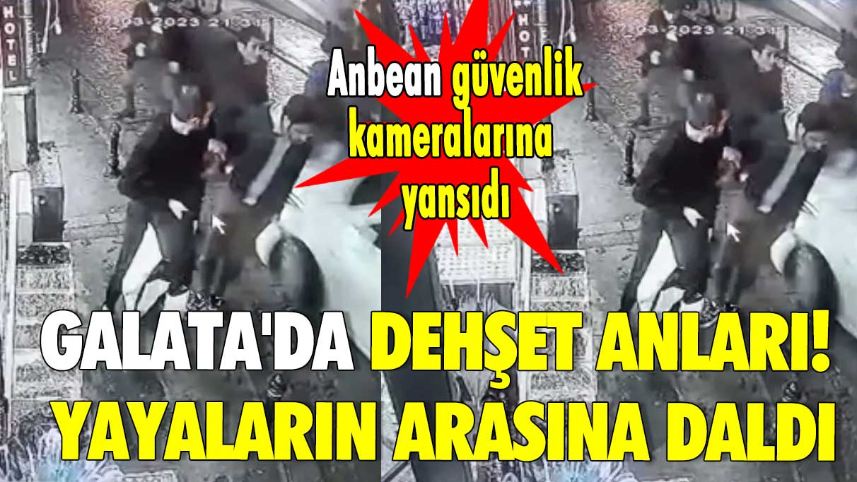 Galata'da dehşet anları! Yayaların arasına daldı.. Anbean güvenlik kameralarına yansıdı