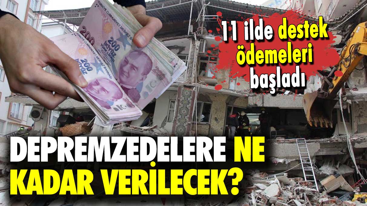 11 ilde destek ödemeleri başladı: Depremzedelere ne kadar verilecek?