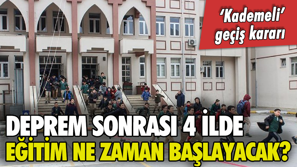 Deprem bölgesinde eğitim ne zaman başlayacak? Bakan Özer duyurdu