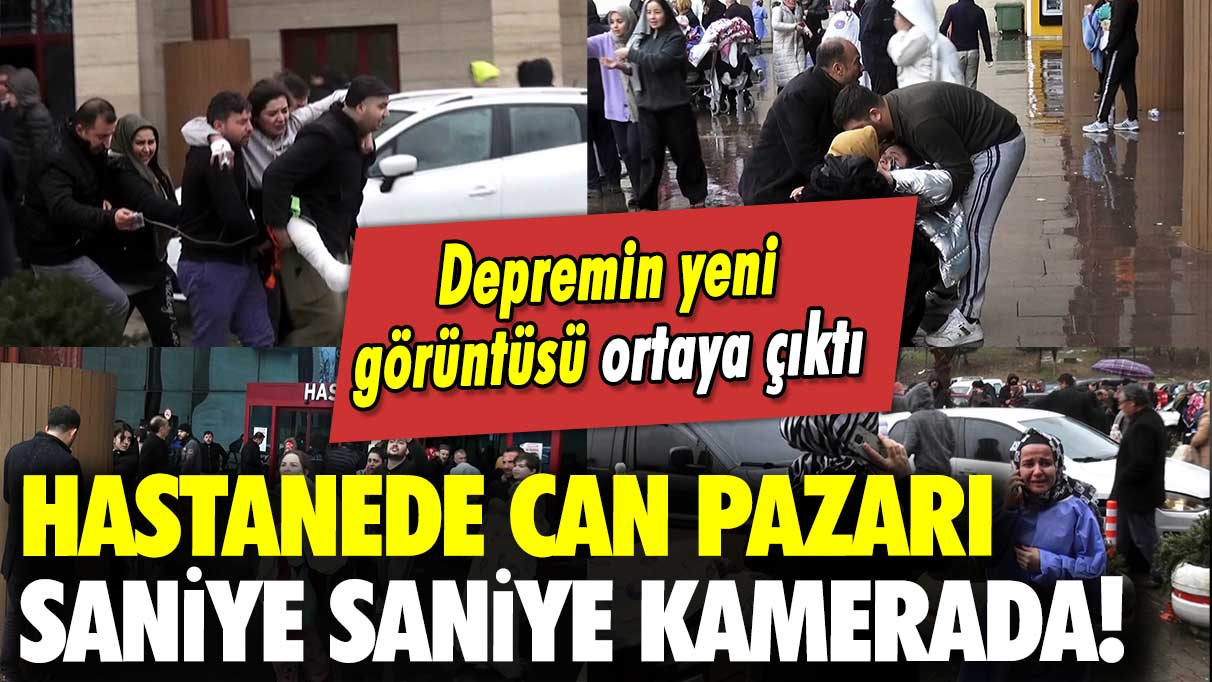 Depremin yeni görüntüsü ortaya çıktı: Hastanede can pazarı saniye saniye kamerada!