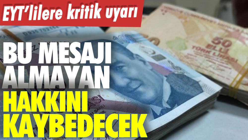 EYT'de bunu yapmayan hakkını kaybedecek! Bu mesajı alamayanlar dikkat