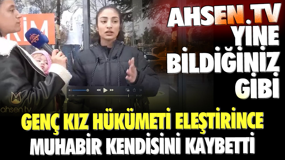 Ahsen TV'den olay sokak röportajı: Muhalif genç hükümeti eleştirince muhabir kendini kaybetti