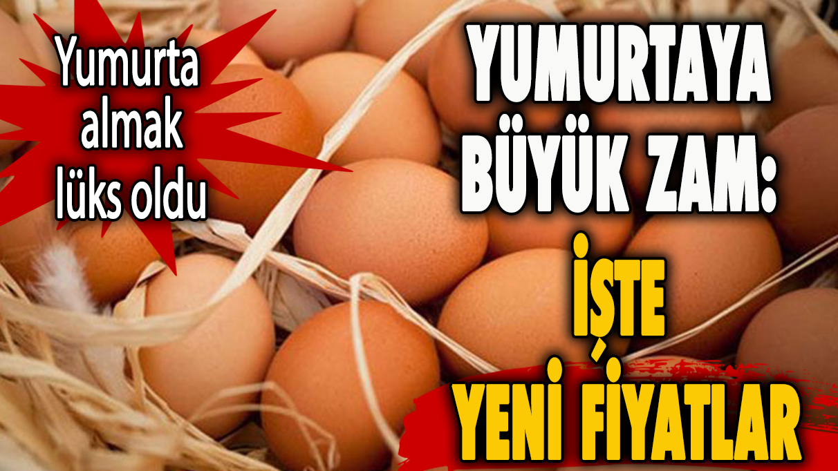 Yumurtaya büyük zam: İşte yeni fiyatlar!