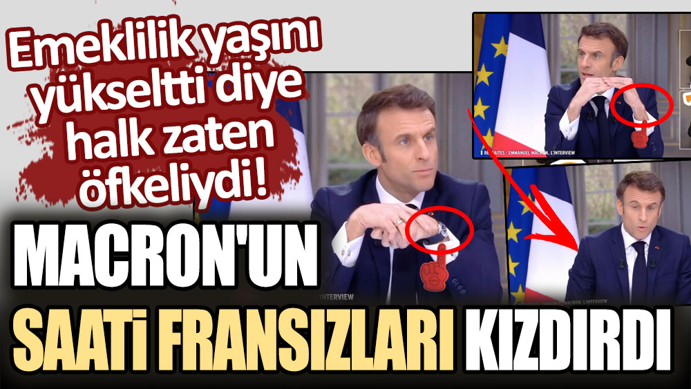 Fransa Cumhurbaşkanı ekonomi konuşulurken pahalı saatini çıkardı