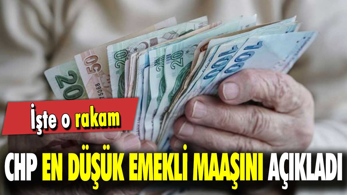 CHP en düşük emekli maaşını açıkladı!