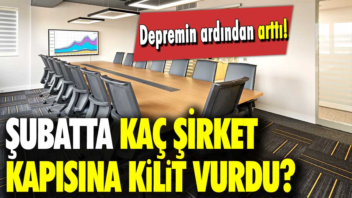 Depremin ardından arttı: Şubatta kaç şirket kapısına kilit vurdu?