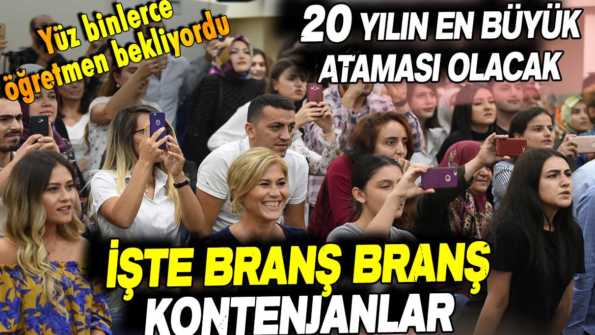 Yüz binlerce öğretmenin beklediği haber: 20 yılın en büyük ataması açıklandı... İşte branş branş kontenjan