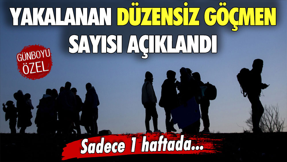 İçişleri Bakanlığı bir haftada yakalanan göçmen sayısını açıkladı