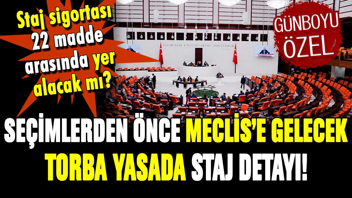 Meclis'e gelecek torba yasada staj ve çıraklık detayı! Seçim öncesi 22 madde ortaya çıktı