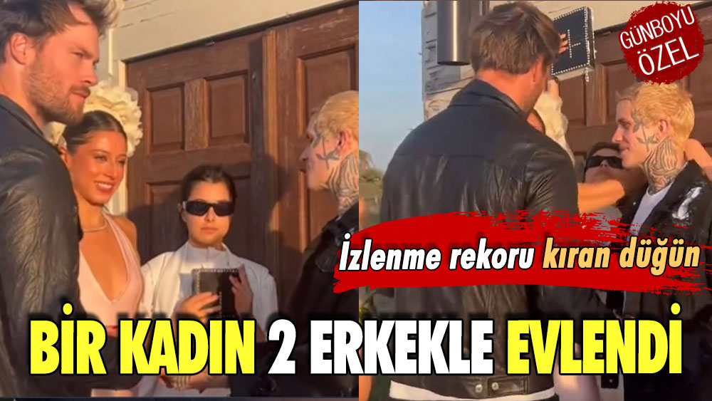 İzlenme rekoru kıran düğün! Bir kadın 2 erkekle evlendi