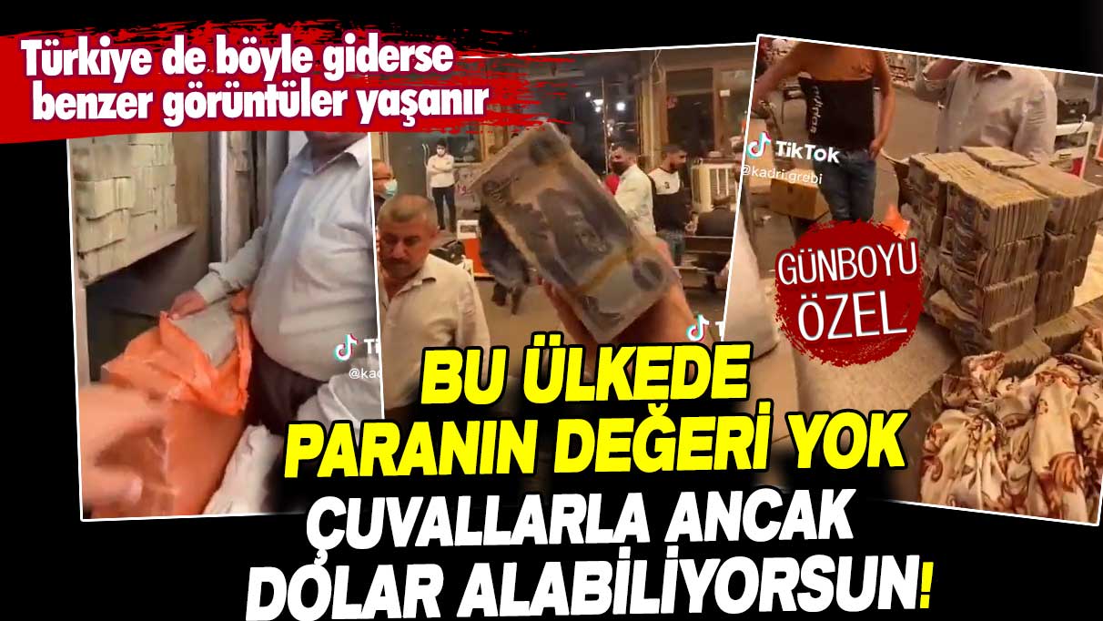 Türkiye de böyle giderse benzer görüntüler yaşanır! Bu ülkede paranın değeri yok... Çuvallarla ancak dolar alabiliyorsun