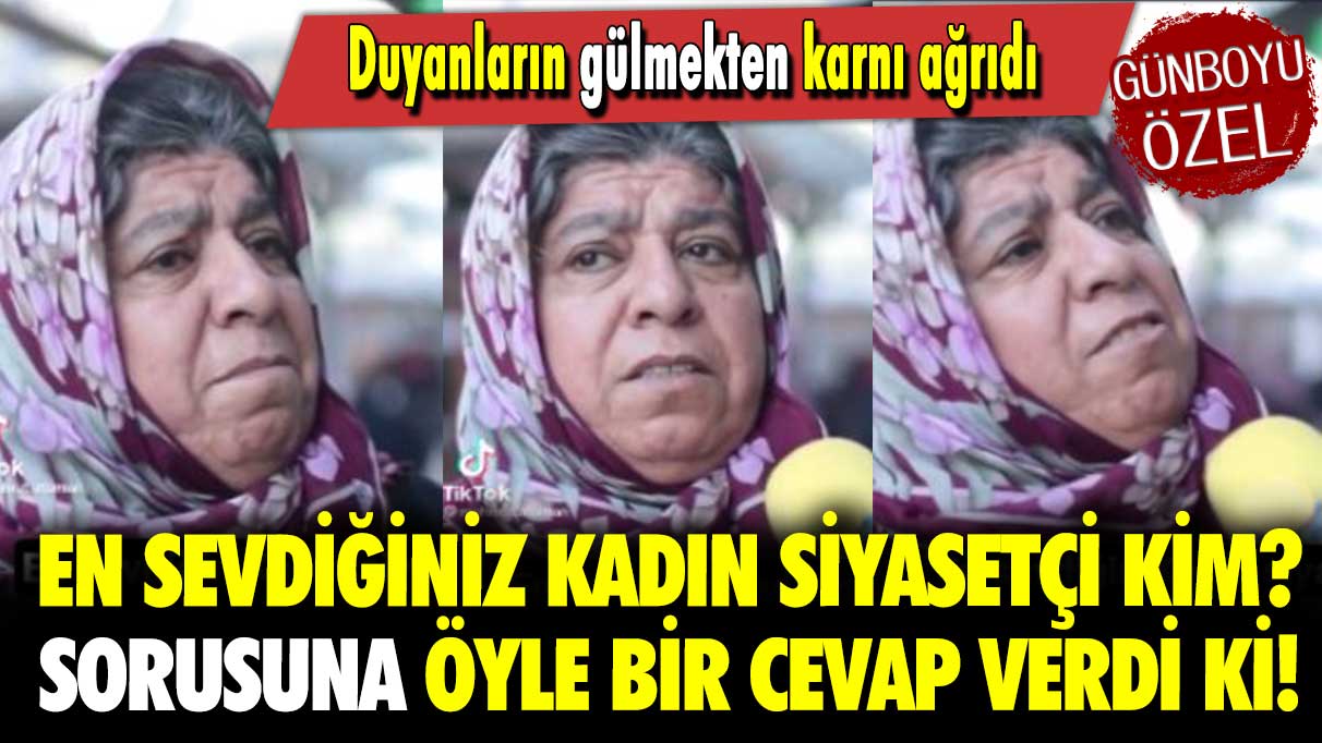 En sevdiğiniz kadın siyasetçi kim? sorusuna öyle bir cevap verdi ki! Duyanların gülmekten karnı ağrıdı