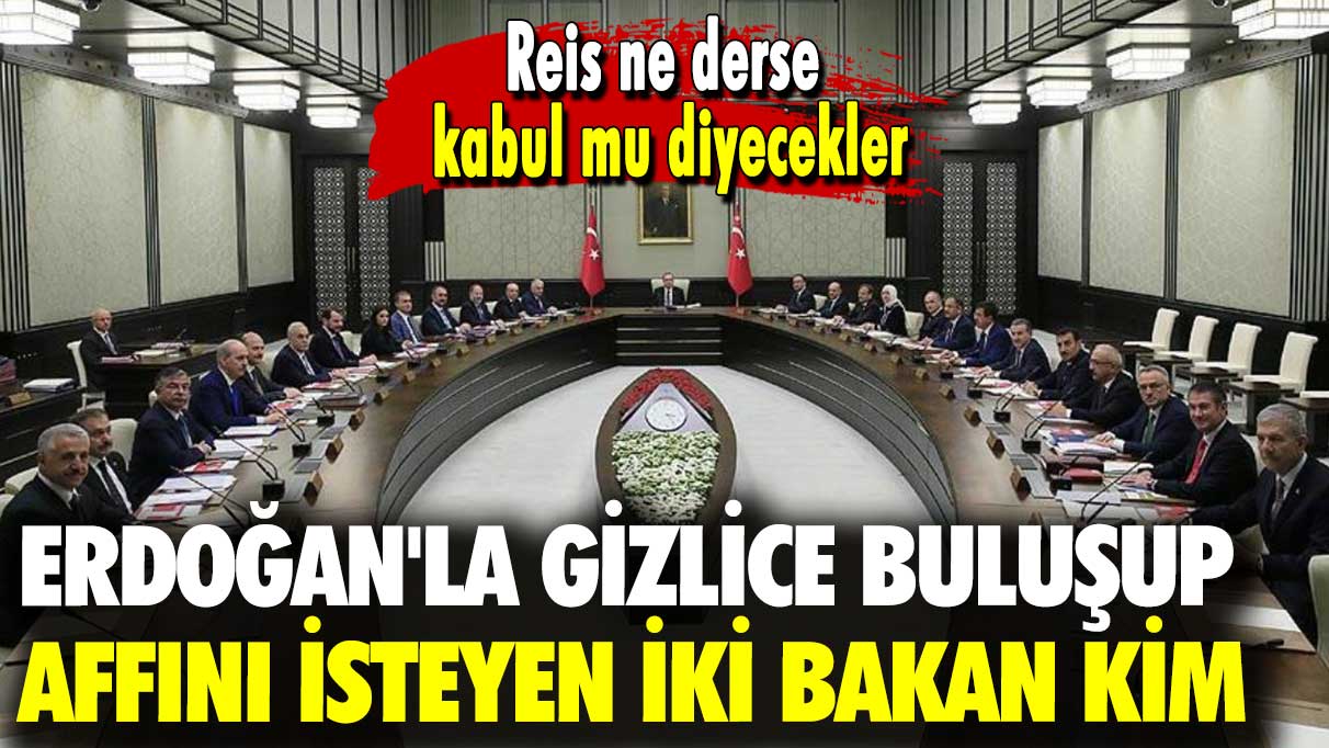 Reis ne derse kabul mu diyecekler: Erdoğan'la gizlice buluşup affını isteyen iki bakan kim