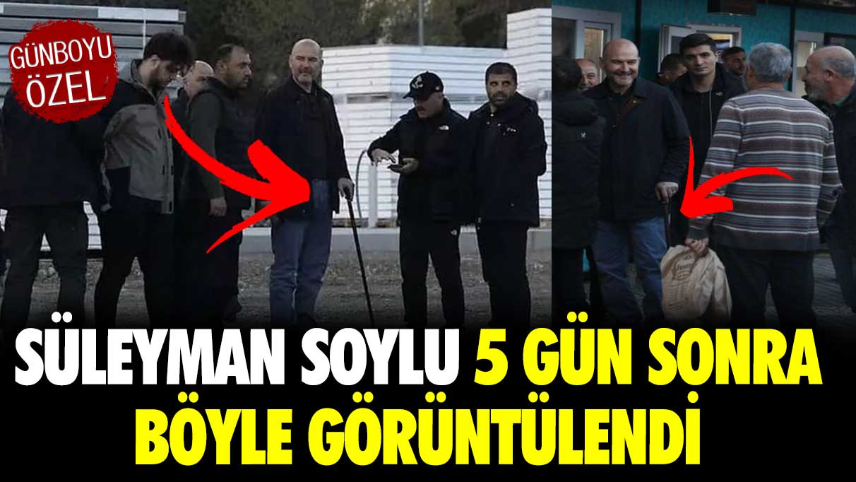 Süleyman Soylu 5 gün sonra böyle görüntülendi