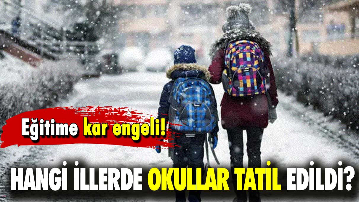 Eğitime kar engeli: Hangi illerde okullar tatil edildi?