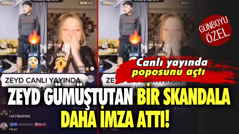 Zeyd Gümüştutan bir skandala daha imza attı! Canlı yayında poposunu açtı