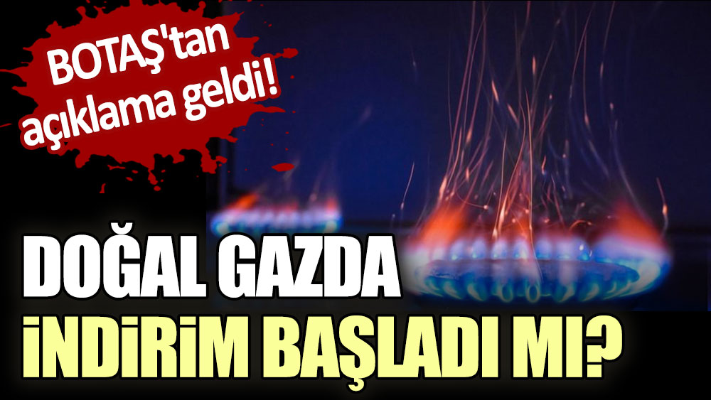 BOTAŞ'tan açıklama geldi: Doğal gazda indirim başladı mı?