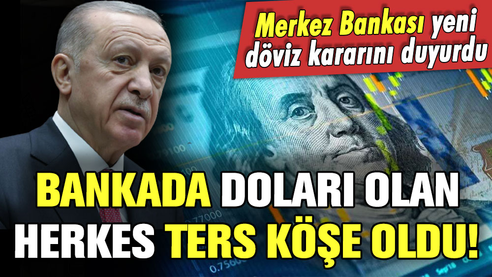 Bankada birikmiş doları olanlar ters köşe oldu! En yetkili kurum döviz kararını açıkladı