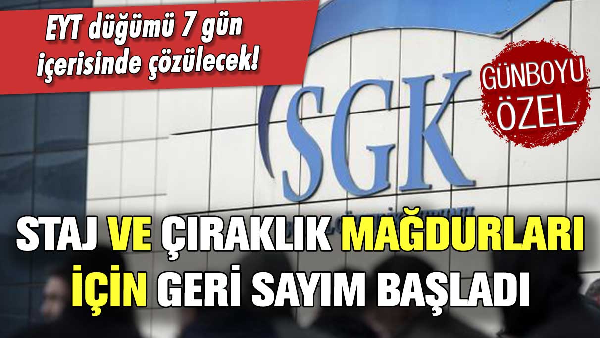 Staj ve çıraklık mağdurları için geri sayım başladı: 7 gün içerisinde düğüm çözülecek