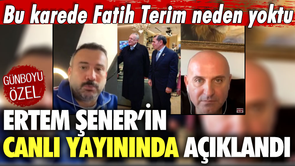 Bu karede Fatih Terim neden yoktu: Ertem Şener’in yayınında açıklandı