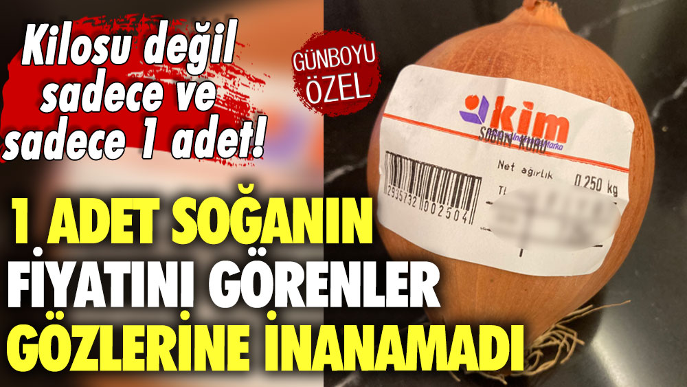 Kilosu değil sadece ve sadece 1 adet: 1 adet soğanın fiyatını görenler gözlerine inanamadı