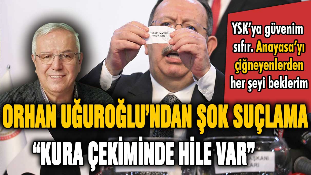 YSK'nın kura çekimi hakkında şok iddia: ''Anayasayı çiğneyenlerden...''