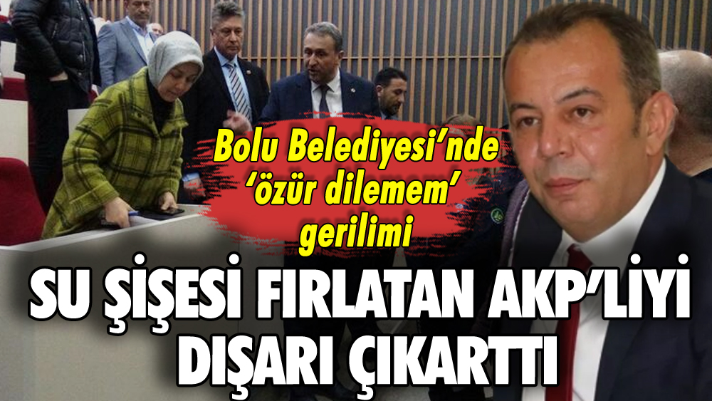 Tanju Özcan, kendisine su şişesi fırlatan AKP'li'yi dışarı çıkarttı