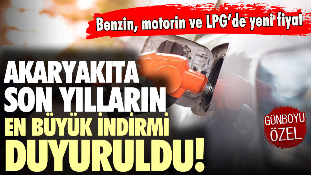 Akaryakıta büyük indirim açıklandı! İşte benzin, motorin ve LPG'nin yeni fiyatı