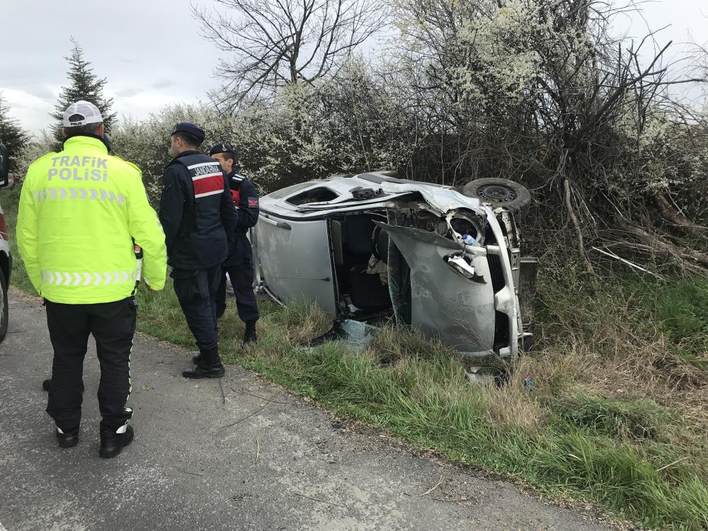 Tekirdağ'da araç takla attı: 1 yaralı