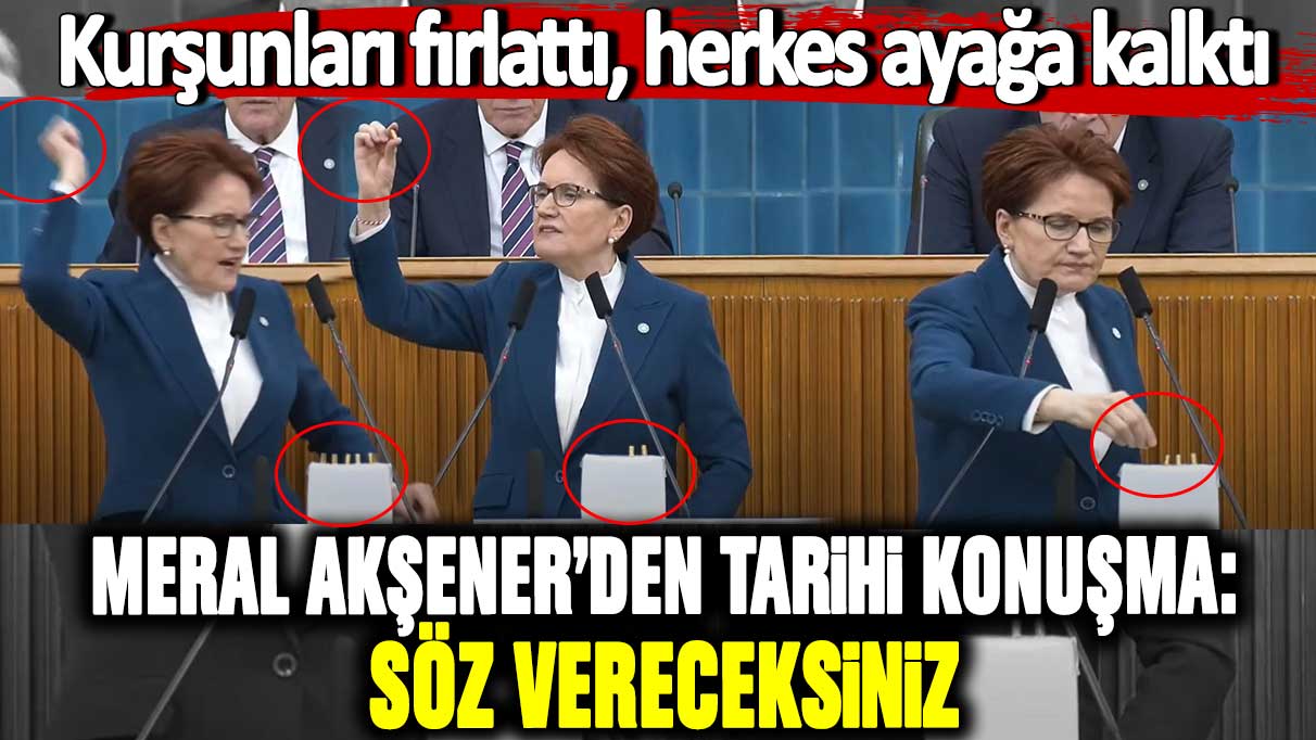 Kurşunları fırlattı, herkes ayağa kalktı: Meral Akşener'den tarihi konuşma: Söz vereceksiniz!