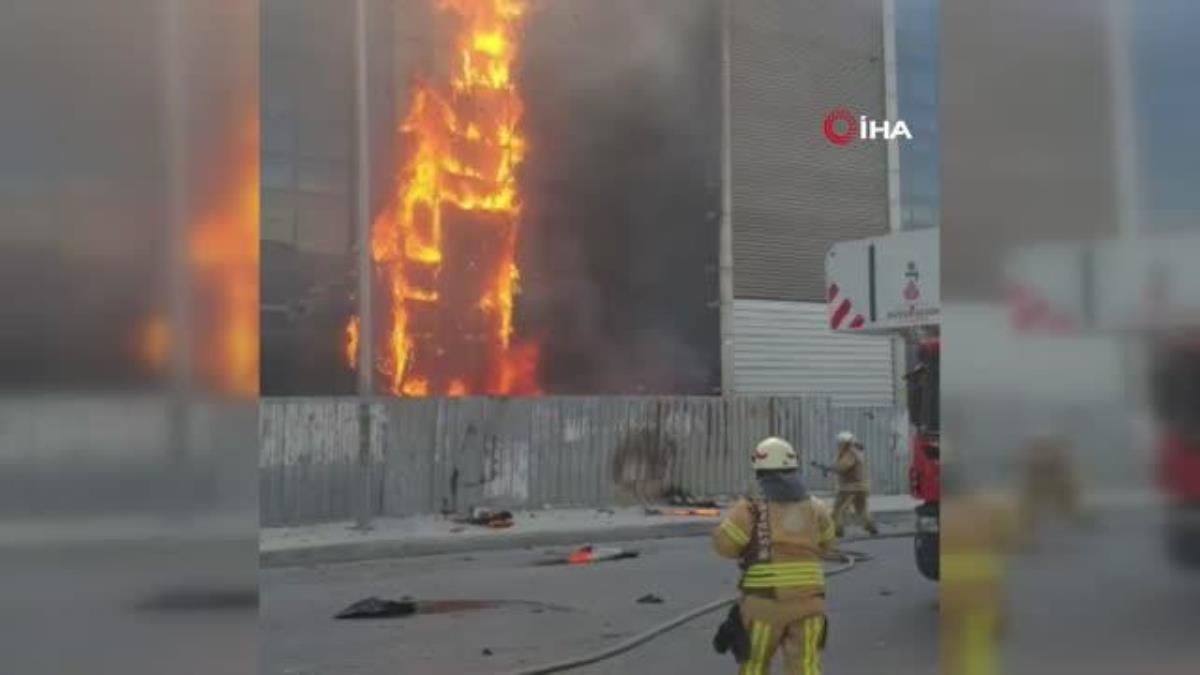 6 katlı iş yerinde korkutan yangın