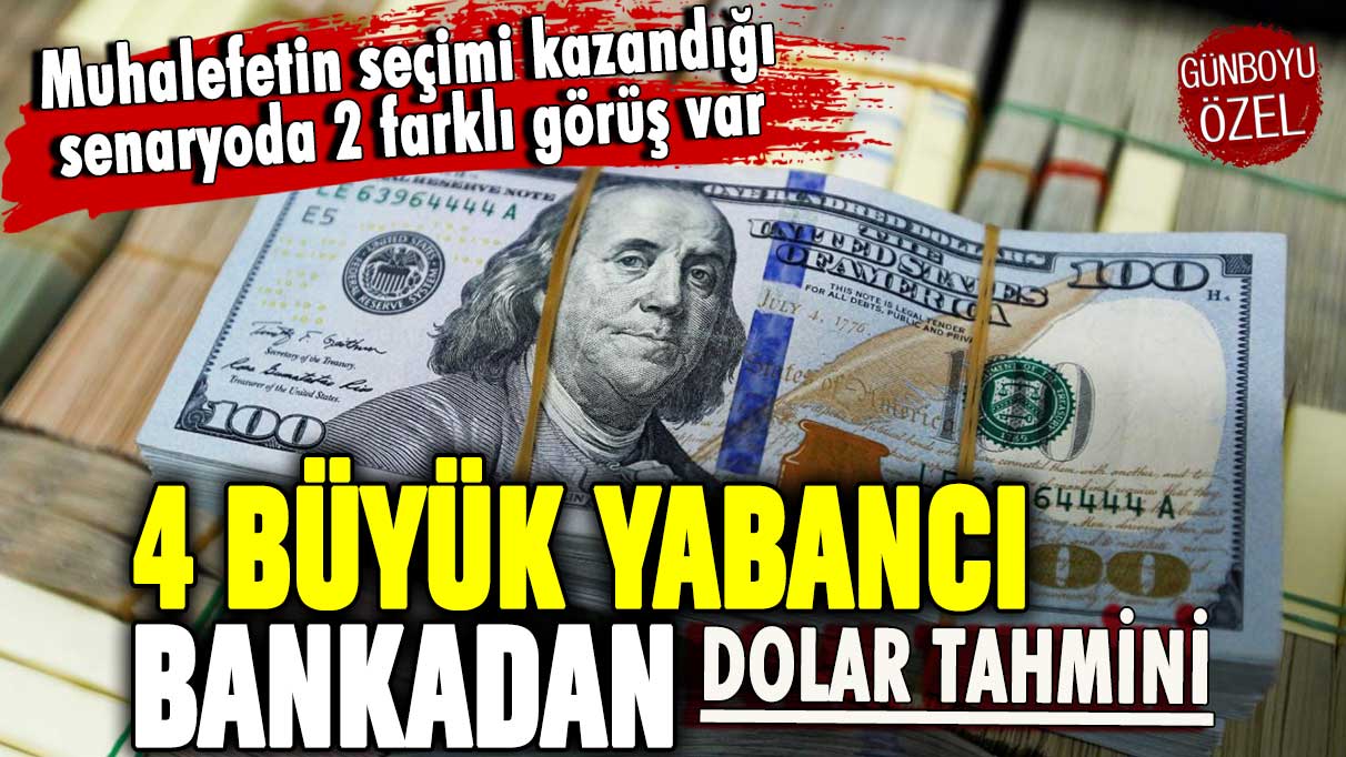 4 büyük bankadan dolar tahmini: Muhalefetin seçimi kazandığı senaryoda 2 farklı görüş var