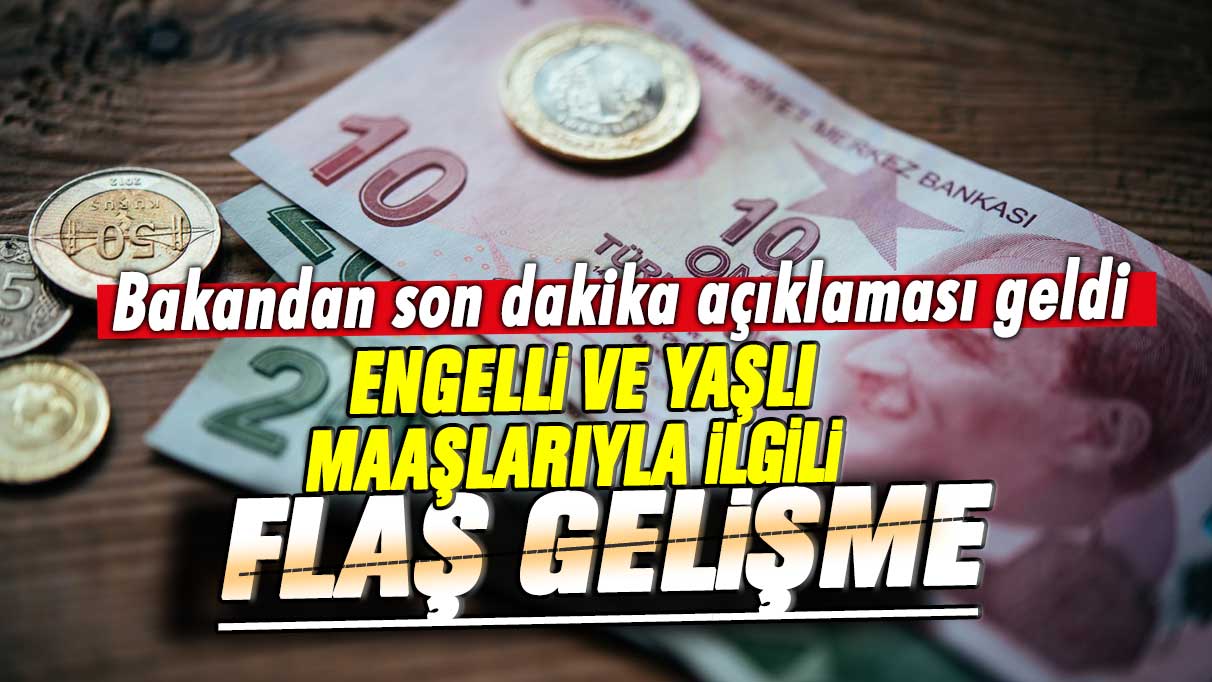 Bakandan son dakika açıklaması geldi! Engelli ve yaşlı maaşlarıyla ilgili flaş gelişme