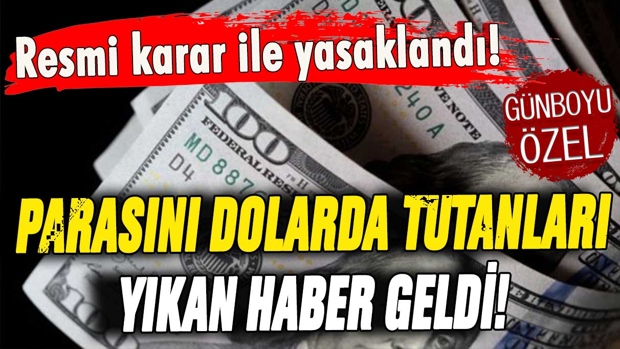 Parasını dolarda tutanları yıkan gelişme: Resmi karar ile yasaklandı