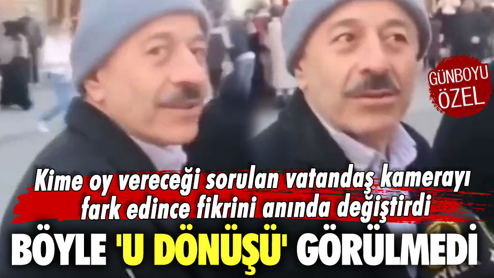 Kime oy vereceği sorulan vatandaş kamerayı fark edince fikrini anında değiştirdi! Böyle 'U dönüşü' görülmedi