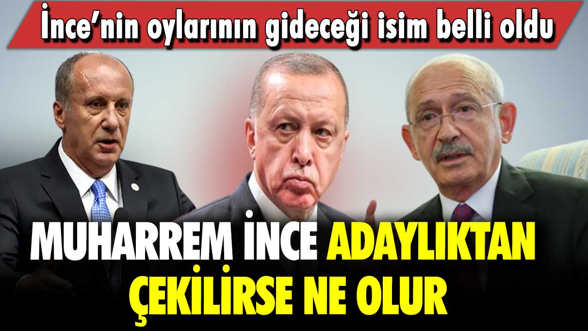 Muharrem İnce adaylıktan çekilirse ne olur:  İnce’nin oylarının gideceği isim belli oldu