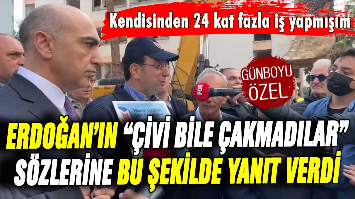 İmamoğlu'ndan Erdoğan'ın eleştirilerine yanıt: ''Kendisinden 24 kat fazla iş yaptım''