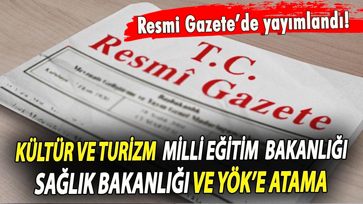 Kültür ve Turizm Bakanlığı, Milli Eğitim Bakanlığı, Sağlık Bakanlığı, Vakıflar Genel Müdürlüğü ve YÖK'e atama