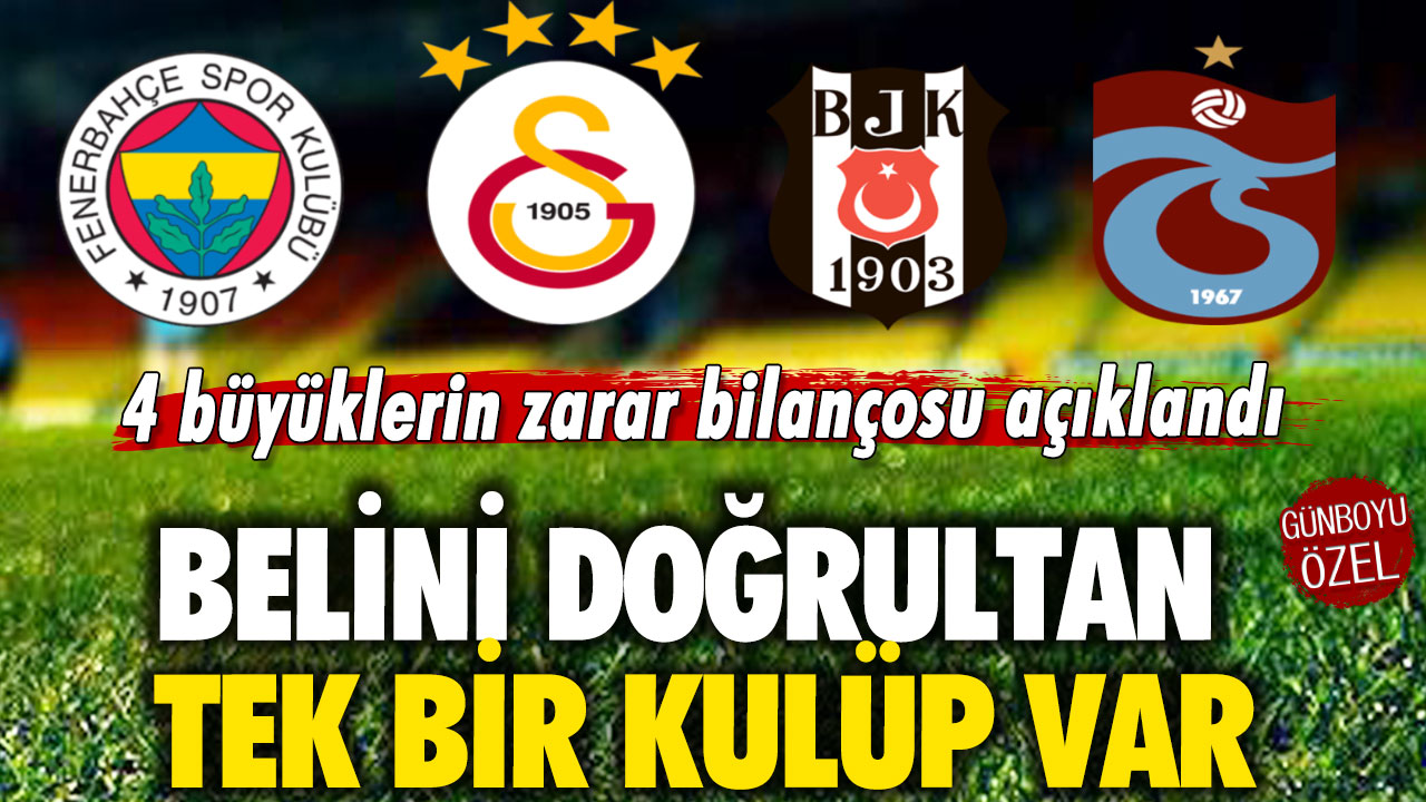 4 büyüklerin zarar bilançosu açıklandı: Belini doğrultan tek bir kulüp var