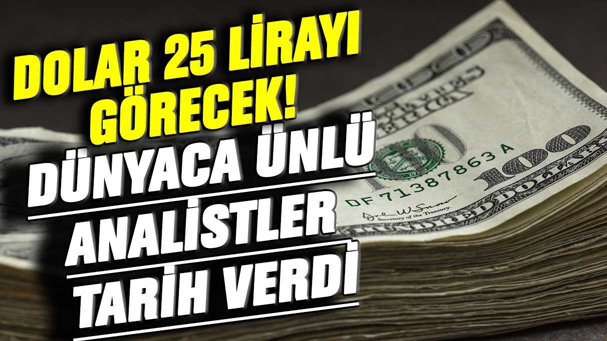 Dolar 25 lirayı görecek! Dünyaca ünlü analistler tarih verdi