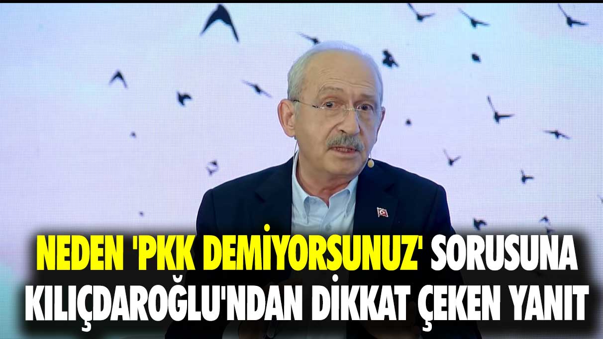 Neden 'PKK demiyorsunuz' sorusuna Kılıçdaroğlu'ndan dikkat çeken yanıt