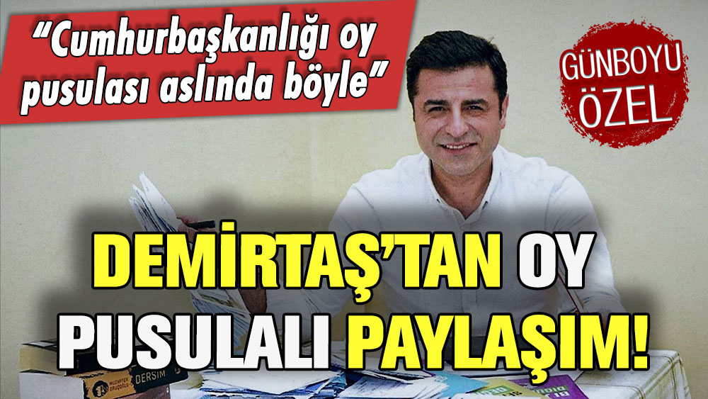 Selahattin Demirtaş'tan oy pusulalı paylaşım: "Matematik açısından aslında böyle..."