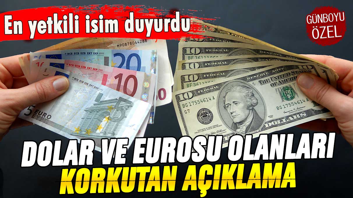 En yetkili isim açıkladı: Dolar ve eurosu olanları korkutan duyuru