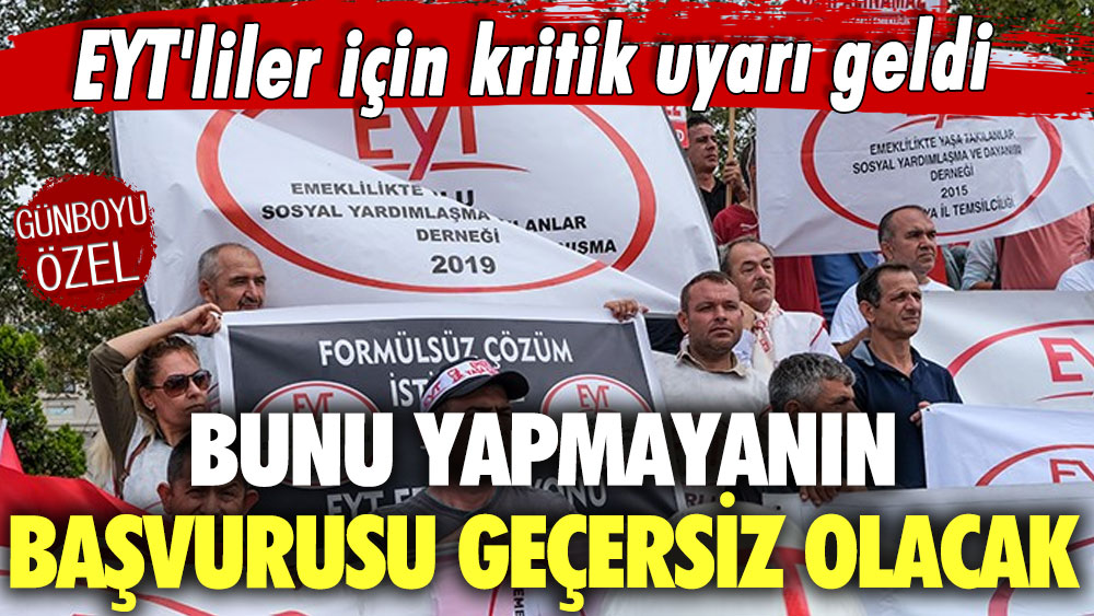 EYT'liler için kritik uyarı geldi! Bunu yapmayanın başvurusu geçersiz olacak